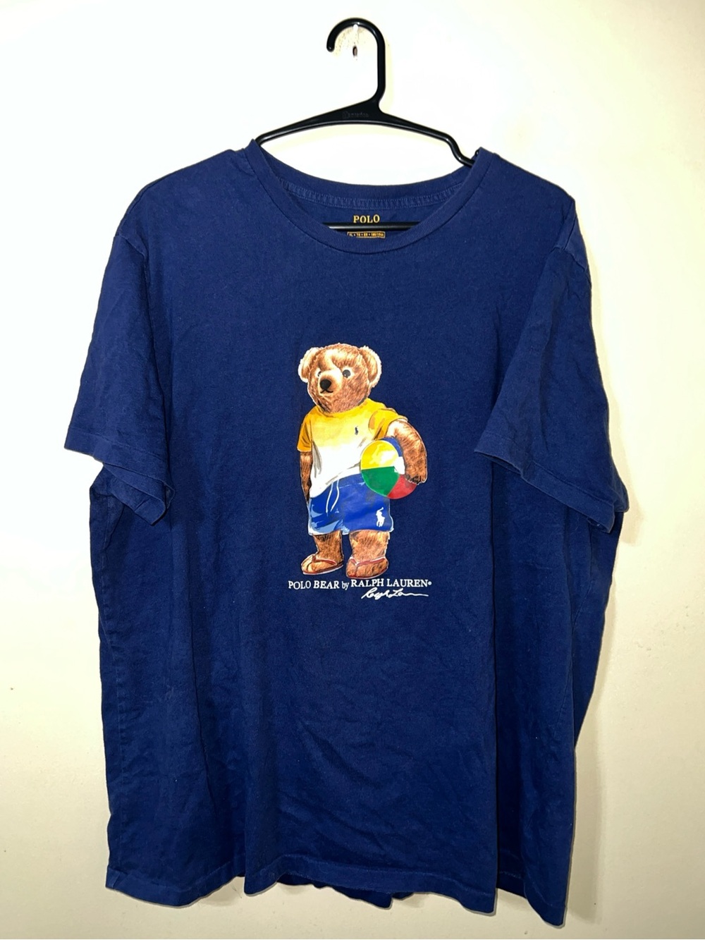 Polo by Ralph Lauren Navy Bear Graphic Tee with Beach Ball